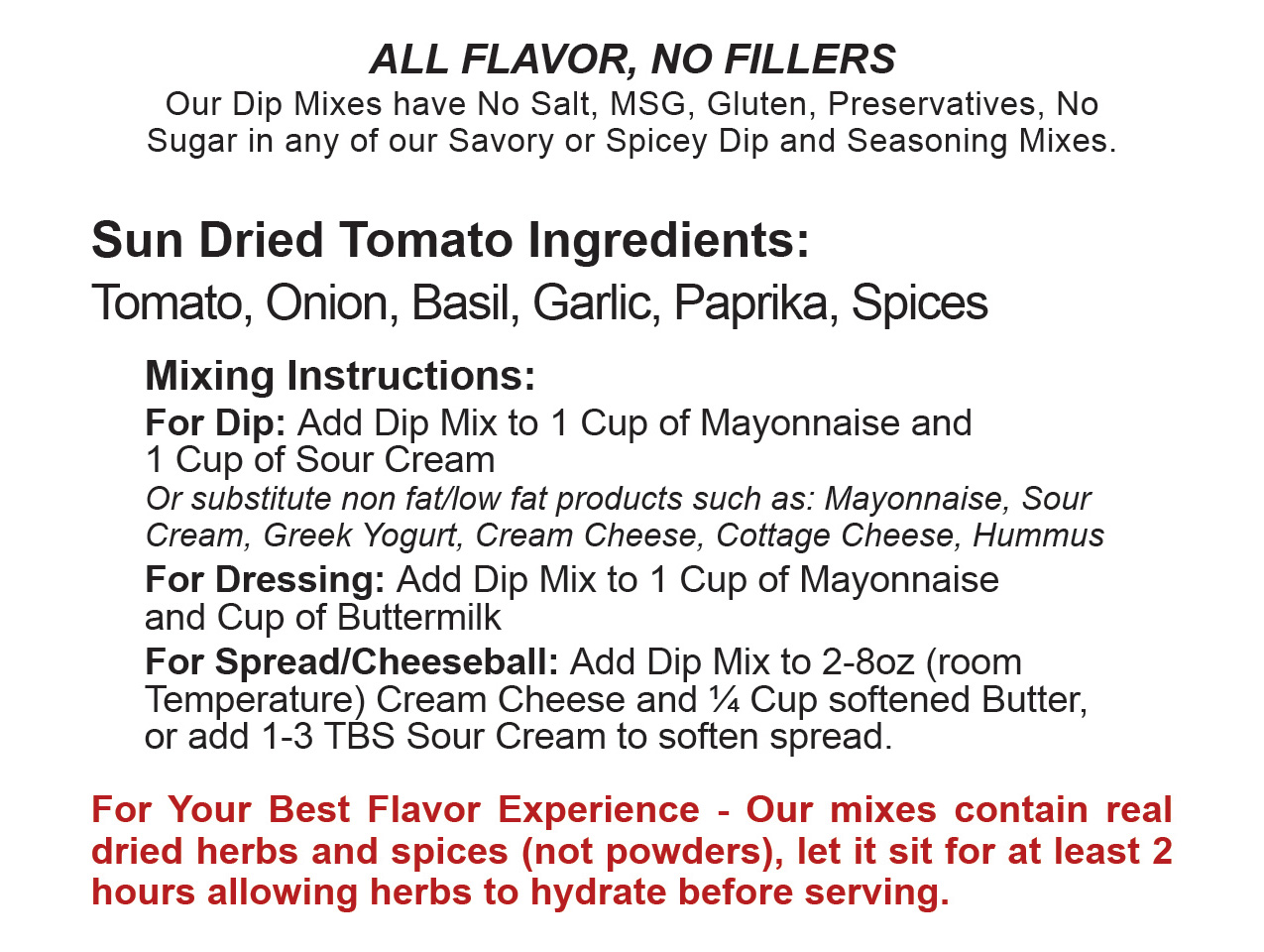 Green Onion Dip Mixing Instructions Sub image